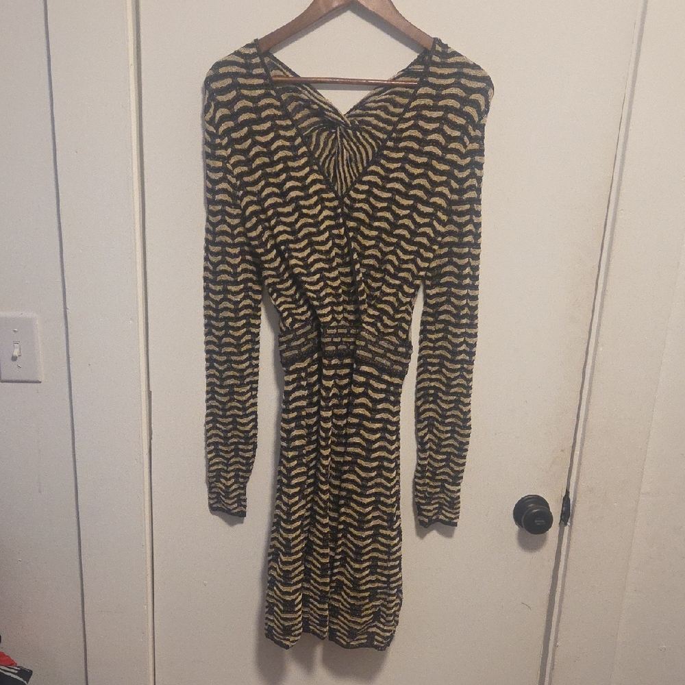 Missoni Black and Gold Long Sleeve Dress